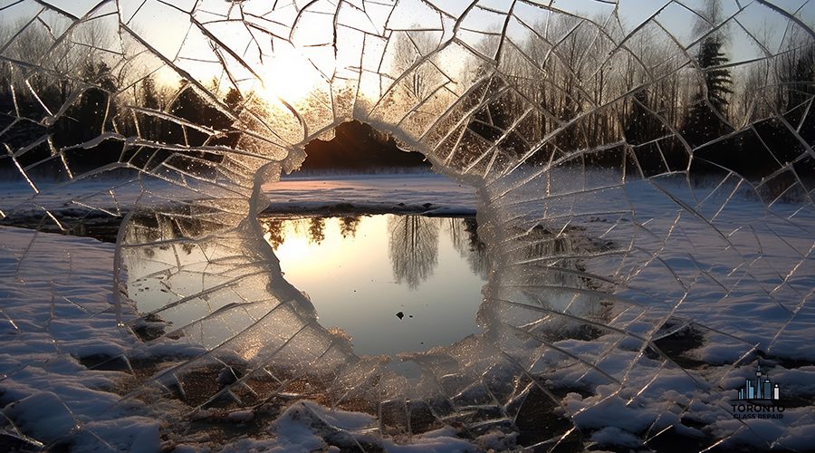 vecteezy_frozen-lake-with-cracked-ice-reflecting-sunset_54359230